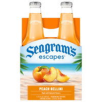 Seagram's Escapes Malt Beverage, Premium, Peach Bellini - 4 Each 