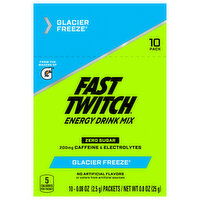 Fast Twitch Energy Drink Mix, Glacier Freeze, Zero Sugar - 10 Each 