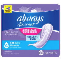 Always Discreet Pads, Moderate - 66 Each 