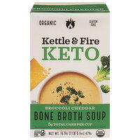 Kettle & Fire Bone Broth Soup, Organic, Broccoli Cheddar - 16.9 Ounce 