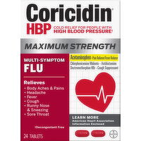 Coricidin Multi-Symptom Flu, Maximum Strength, Tablets - 24 Each 