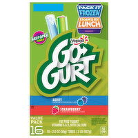 Go-Gurt Fat Free Strawberry/Berry Yogurt Value Pack - 16 Each