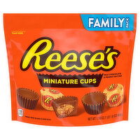 Reese's Miniature Cups, Milk Chocolate & Peanut Butter, Family Pack - 17.6 Ounce 