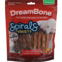 DreamBone Dog Chews, Vegetable & Chicken, Spirals Variety - 18 Each 