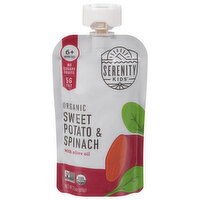 Serenity Kids Sweet Potato & Spinach, with Olive Oil, Organic, 6+ Months