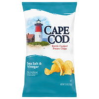 Cape Cod Potato Chips, Kettle Cooked, Sea Salt & Vinegar - 7.5 Ounce