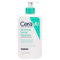 CeraVe Facial Cleanser, Foaming - 12 Fluid Ounce