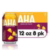 AHA Sparkling Water, Pineapple + Passionfruit - 8 Each 