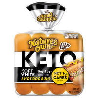 Nature's Own Hot Dog Buns, Soft White - 8 Each 