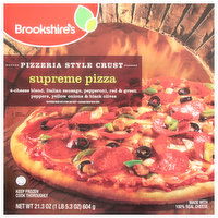 Brookshire's Pizza, Pizzeria Style Crust, Supreme - 21.3 Ounce 