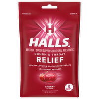 HALLS Relief Cherry Cough Drops, 30 Drops