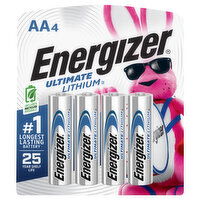 Energizer Batteries, Lithium, AA, 4 Pack