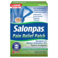 Salonpas Pain Relief Patch, Large - 9 Each 