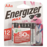 Energizer Batteries, Alkaline, AA, Max - 8 Each 