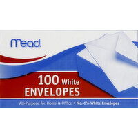 Mead Envelopes, White - 100 Each 