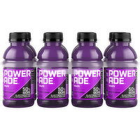 Powerade  Electrolyte Enhanced Grape Sports Drink, 8 Count Bottles - 12 Fluid ounce 