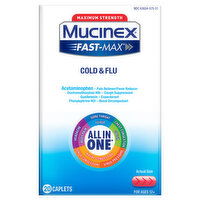 Mucinex Cold & Flu, Caplets, Ages 12+ - 20 Each 