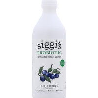 Siggi's Drinkable Yogurt, Nonfat, Blueberry, Probiotic - 32 Ounce 