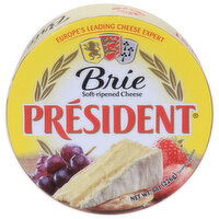 President Cheese, Brie, Soft-Ripened - 8 Ounce 