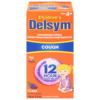 Delsym Cough, Children's, Liquid, Grape Flavored - 5 Fluid ounce 