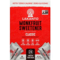 Lakanto Sweetener, Monkfruit, with Erythritol, Classic - 30 Each 