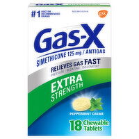 Gas-X Antigas, Extra Strength, Peppermint Creme, Chewable Tablets - 18 Each 