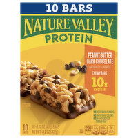 Nature Valley Chewy Bars, Peanut Butter, Dark Chocolate, Protein - 10 Each 