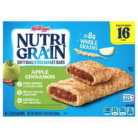 Nutri Grain Breakfast Bars, Soft Baked, Apple Cinnamon, Value Pack