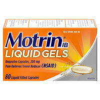 Motrin Ibuprofen, 200 mg, Capsules - 80 Each 