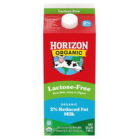 Horizon Organic Milk, Organic, 2%, Reduced Fat - 0.5 Gallon 