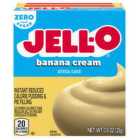 Jell-O Pudding & Pie Filling, Reduced Calorie, Zero Sugar, Instant, Banana Cream