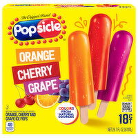 Popsicle Ice Pops, Assorted - 18 Each 