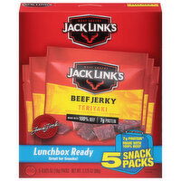 Jack Link's Beef Jerky, Teriyaki, 5 Snack Packs