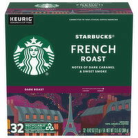 Starbucks Coffee, Ground, Dark Roast, French Roast, K-Cup Pods - 32 Each 