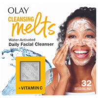 Olay Facial Cleanser, Daily, Water-Activated, Cleansing Melts - 32 Each 