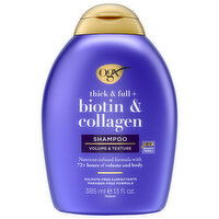 Ogx Shampoo, Thick & Full +, Biotin & Collagen - 13 Fluid ounce 