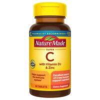 Nature Made Vitamin C, with Vitamin D3 & Zinc, Super, Tablets