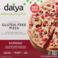 Daiya Pizza, Gluten-Free, Thin Crust, Supreme - 19.4 Ounce 