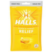 HALLS Relief Honey Lemon Sugar Free Cough Drops, 25 Drops