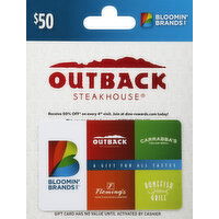 Outback Gift Card, $50