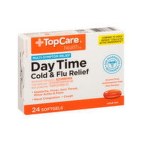 Topcare Day Time Cold & Flu Multi-Symptom Relief Pain Reliever-Fever Reducer - Acetaminophen, Cough Suppressant