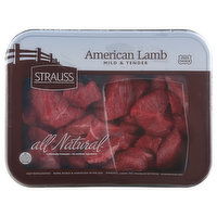 Strauss American Lamb, Boneless, Cured, Mild & Tender, Stew Meat - 1.05 Pound 