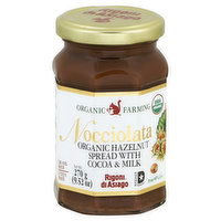 Rigoni di Asiago Hazelnut Spread, Organic, with Cocoa & Milk - 270 Gram 