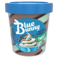 Blue Bunny Frozen Dairy Dessert, Mint Chocolate, Twist - 1 Pint 