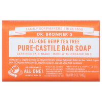 Dr. Bronner's Bar Soap, Pure-Castile, All-One Hemp Tea Tree - 5 Ounce 