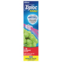 Ziploc Slider Bags, Storage, Gallon, Bonus Pack