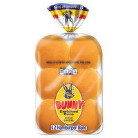 Bunny Hamburger Buns, Enriched - 12 Each 