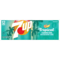 7-UP Soda, Tropical Flavored, 12 Pack - 12 Each 