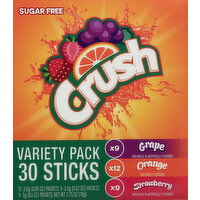 Crush Drink Mix Packets, Sugar Free, On The Go, Variety Pack - 30 Each 