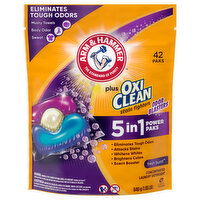 Arm & Hammer Laundry Detergent, Concentrated, 5 in 1, Fresh Burst, Power Paks - 42 Each 